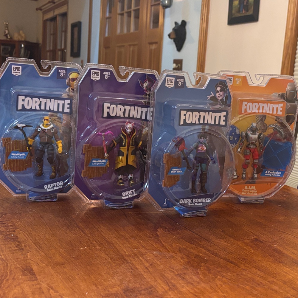Fortnite Action Figures Set - Raptor, Drift, Dark Bomber, A.I.M.